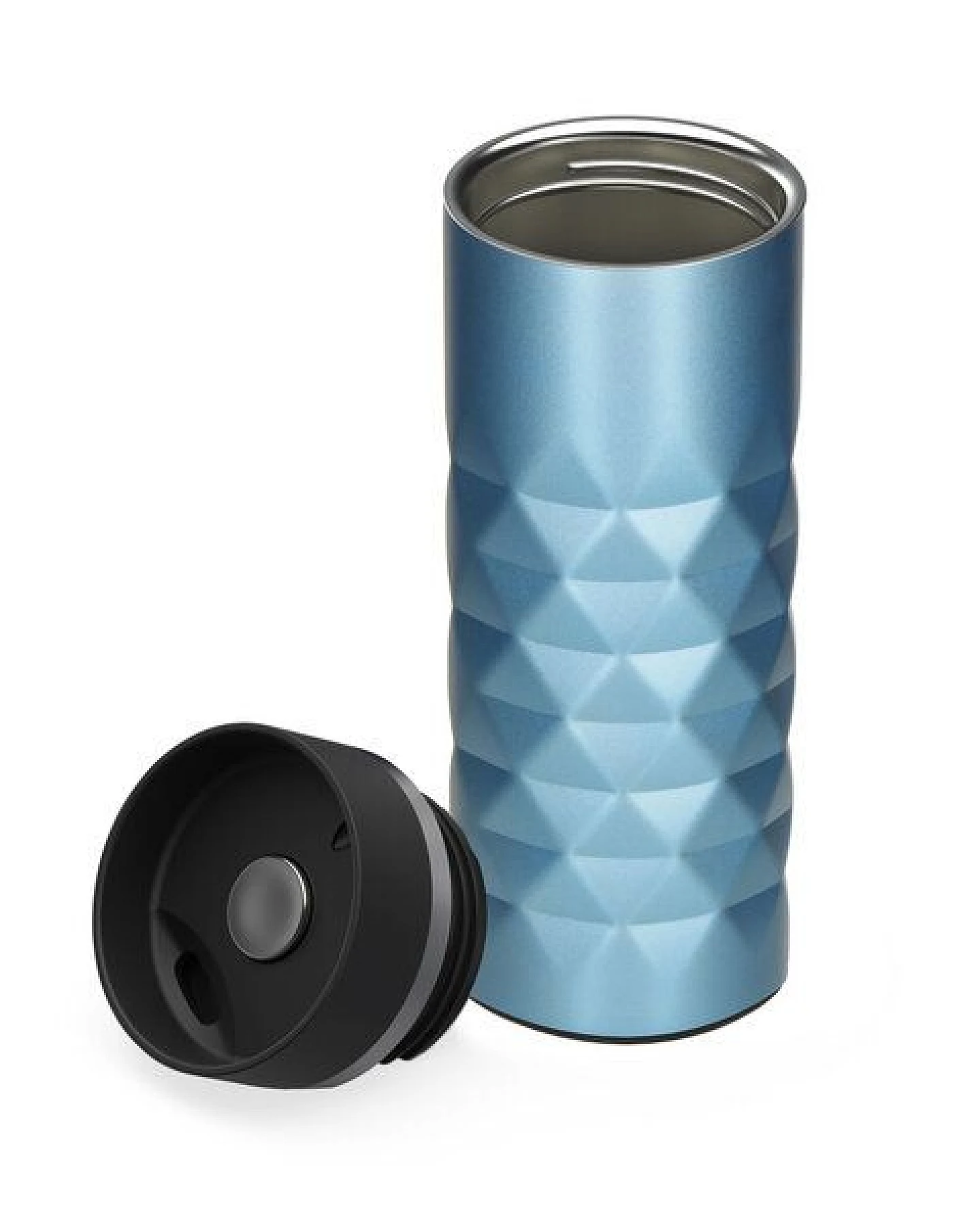 elasto Premium Edelstahl Thermobecher Diamond - 450 ml - auslaufsicherer Verschluss – Ansicht 3