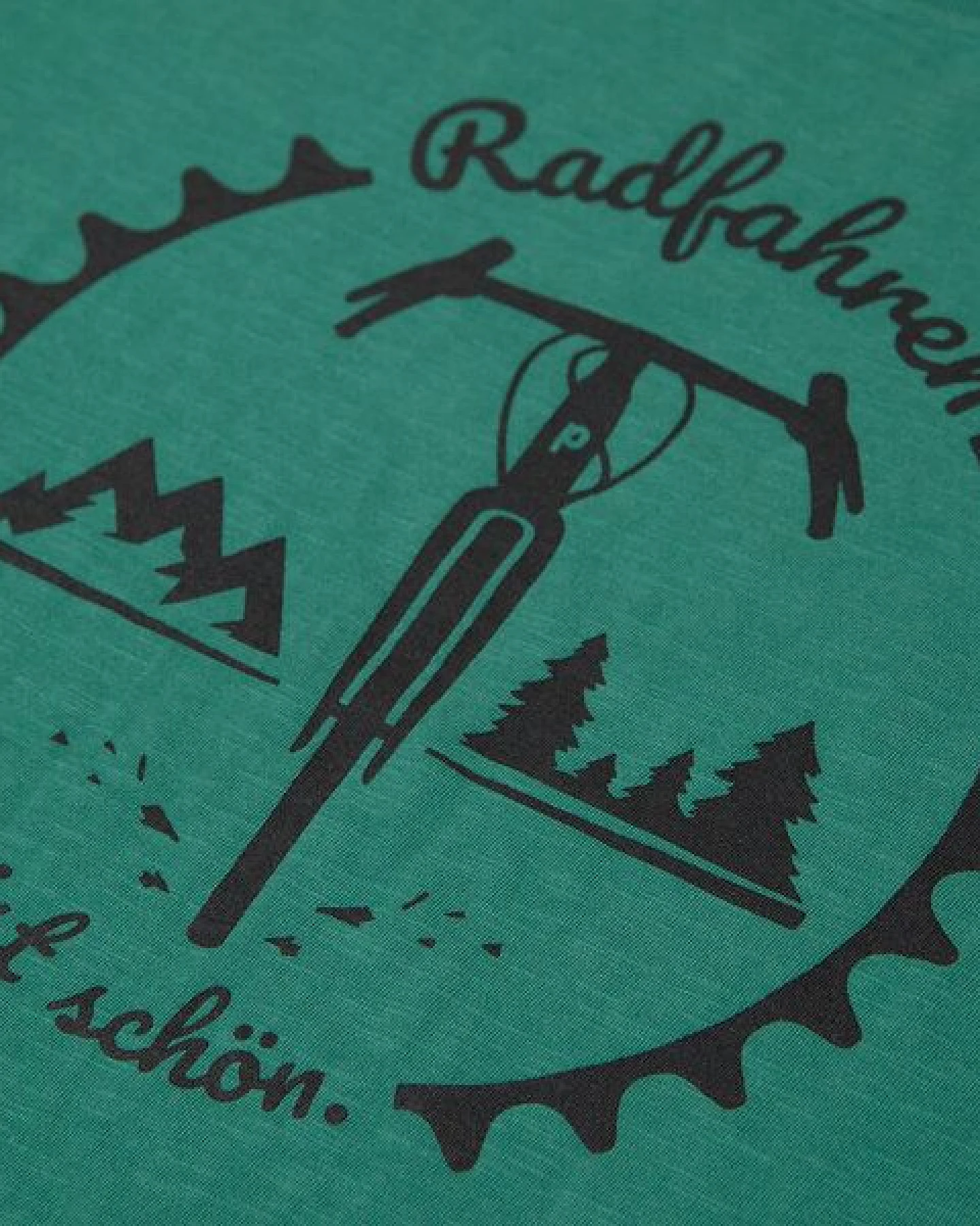 päfjes Radfahren ist schön / Gravel - Fair gehandeltes Männer T-Shirt - Slub – Ansicht 2