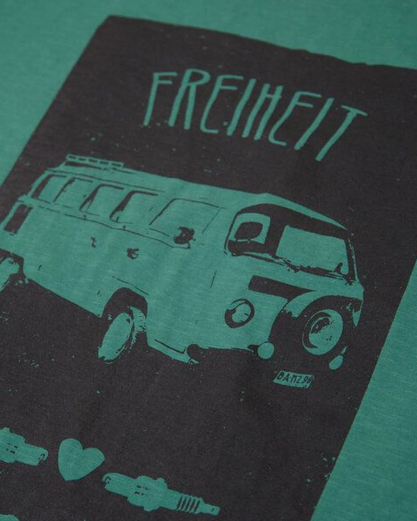päfjes Bus Freiheit Vanlife - Fair gehandeltes Männer T-Shirt - Slub – Ansicht 2