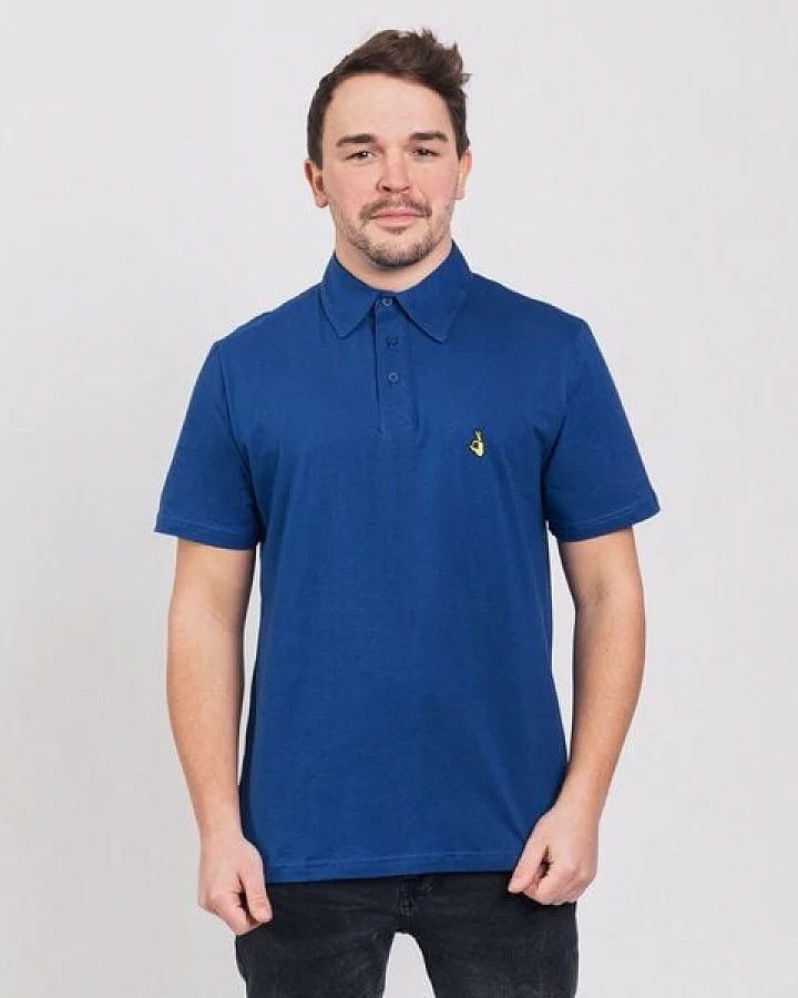 Degree Clothing Herren Poloshirt aus Bio-Baumwolle - "Good Hand" - blau