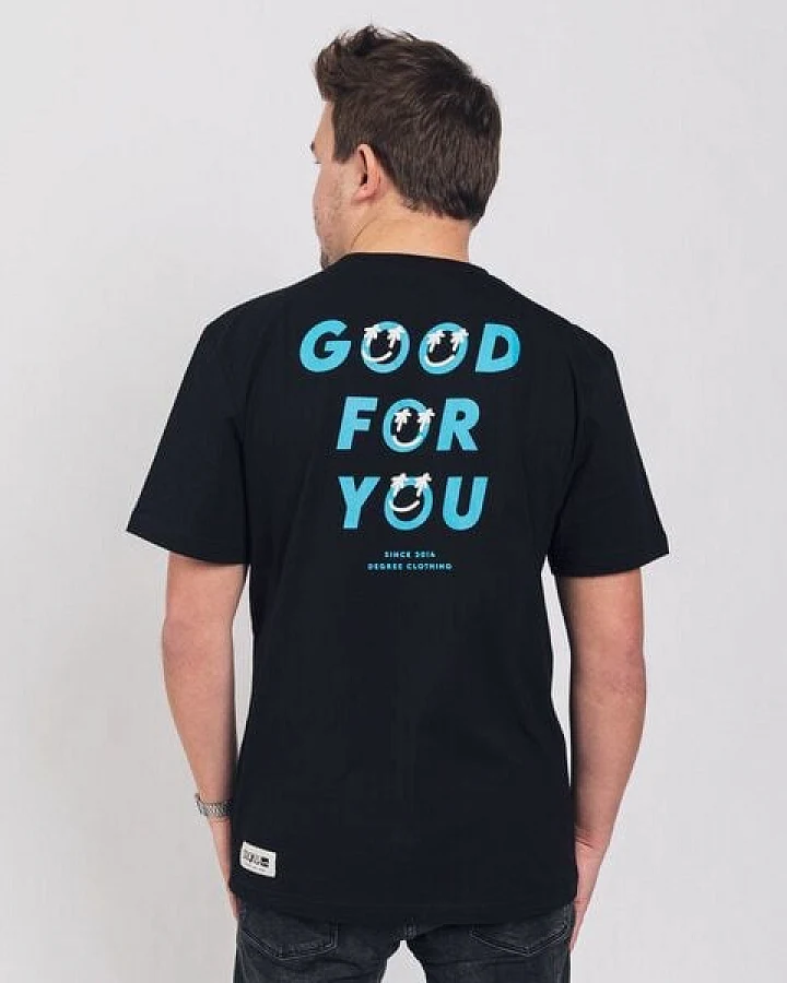 Degree Clothing Herren T-Shirt aus Bio-Baumwolle - Happy-O - schwarz