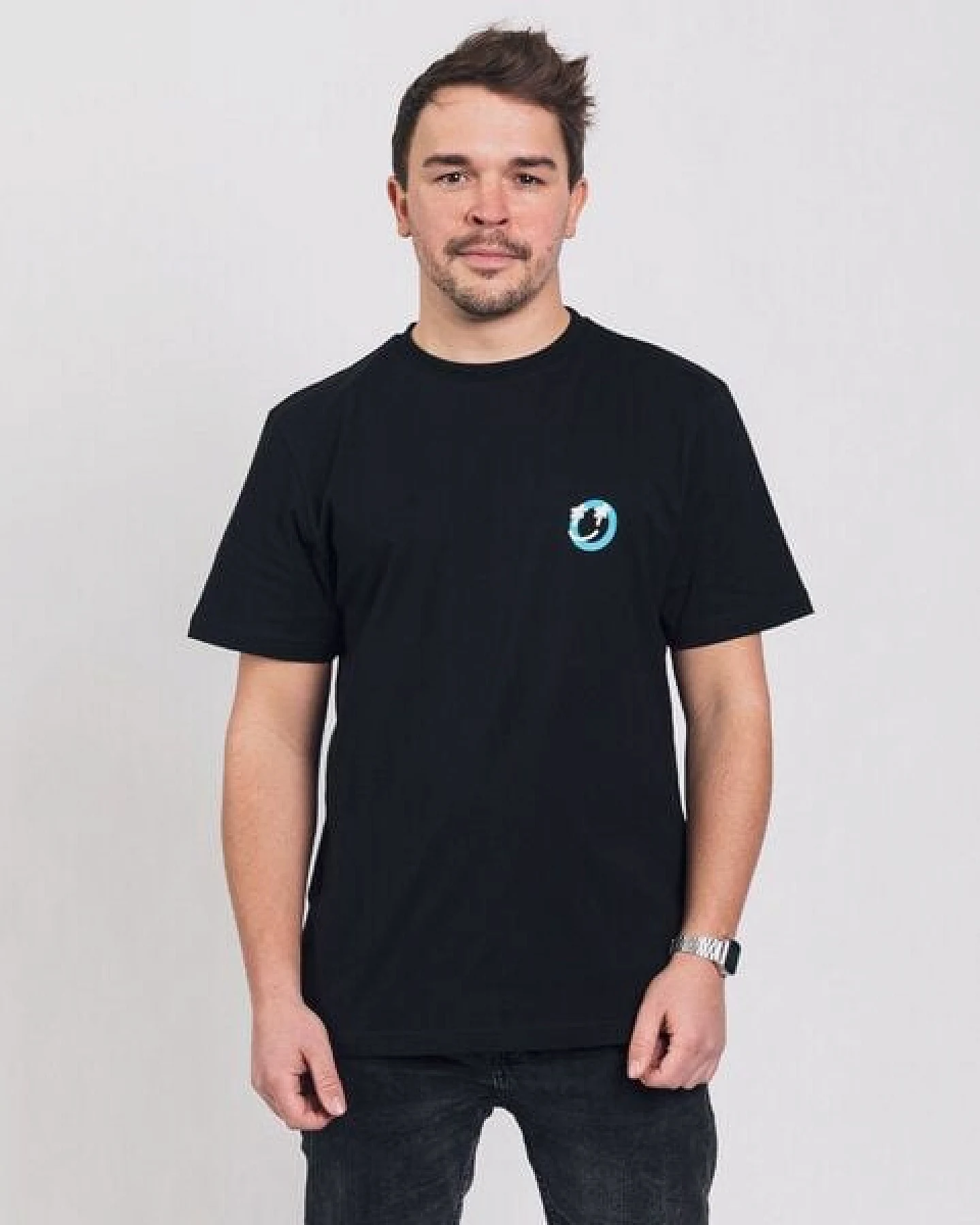 Degree Clothing Herren T-Shirt aus Bio-Baumwolle - Happy-O - schwarz – Ansicht 2