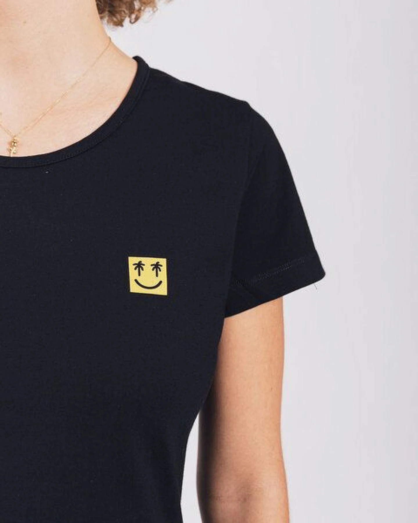 Degree Clothing Damen T-Shirt aus Bio-Baumwolle - Palm Smile - schwarz – Ansicht 3