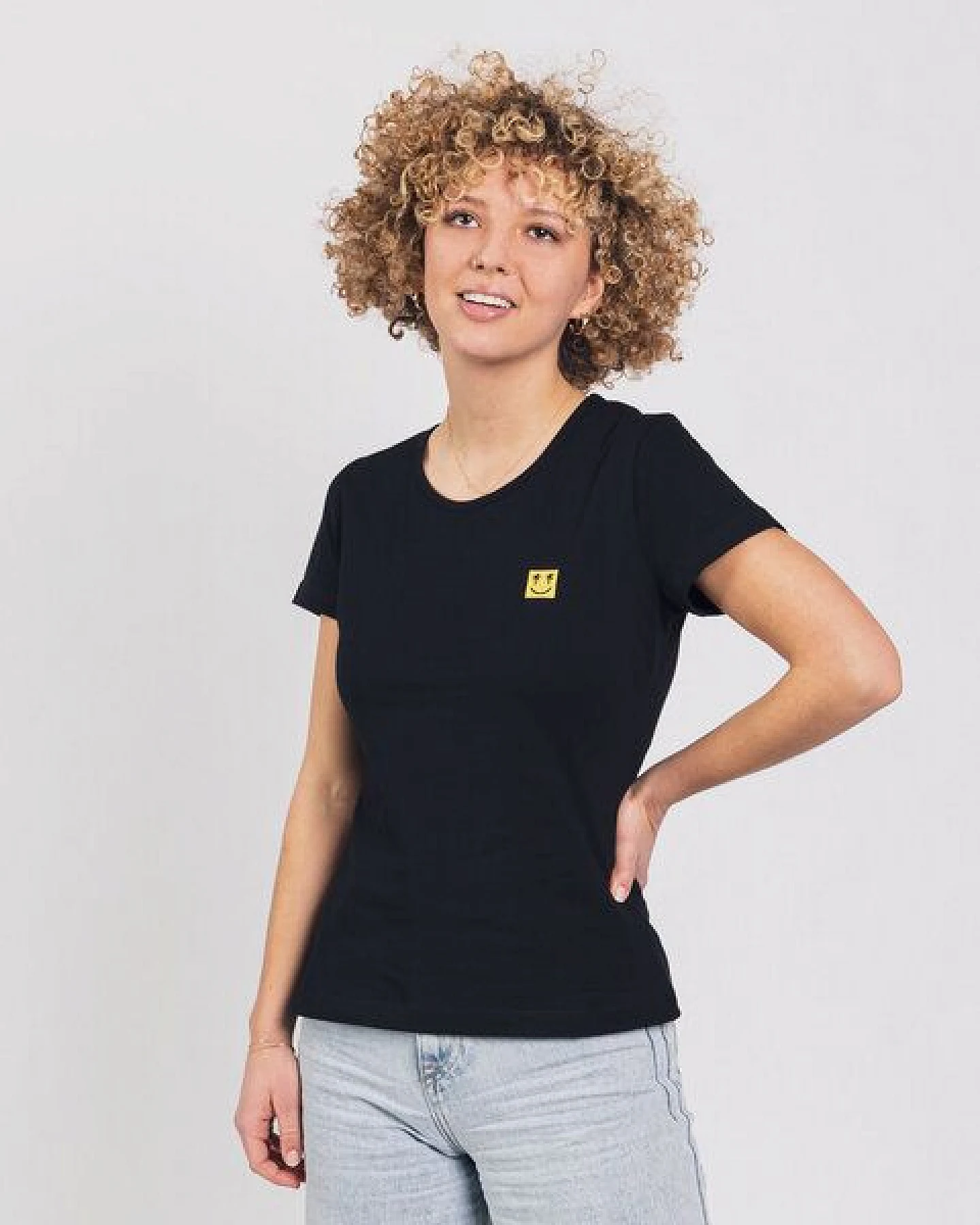 Degree Clothing Damen T-Shirt aus Bio-Baumwolle - Palm Smile - schwarz – Ansicht 4