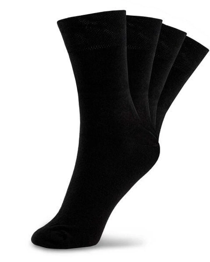 flat design by Mareike Kriesten 4 Paar Business-Socken aus Bio-Baumwolle schwarz, fair hergestellt in Portugal (EU)