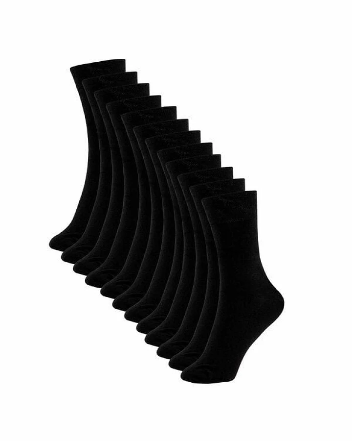 flat design by Mareike Kriesten 12 Paar Business-Socken aus Bio-Baumwolle schwarz, fair hergestellt