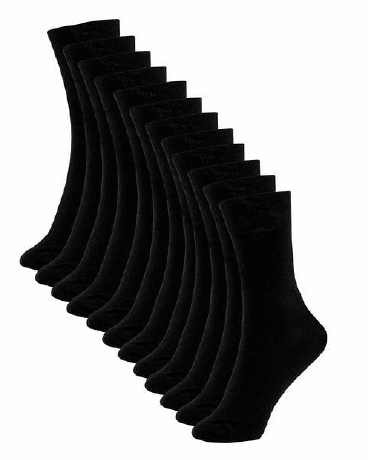 flat design by Mareike Kriesten 12 Paar Business-Socken aus Bio-Baumwolle schwarz, fair hergestellt