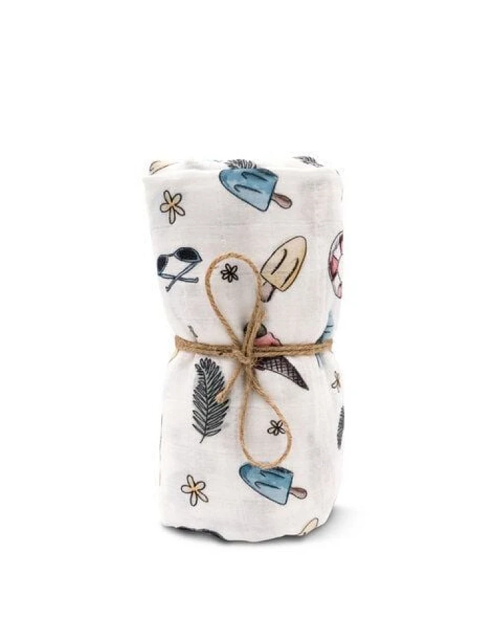 Hutch&Putch Mulltuch Bio Baumwolle • Beach Day
