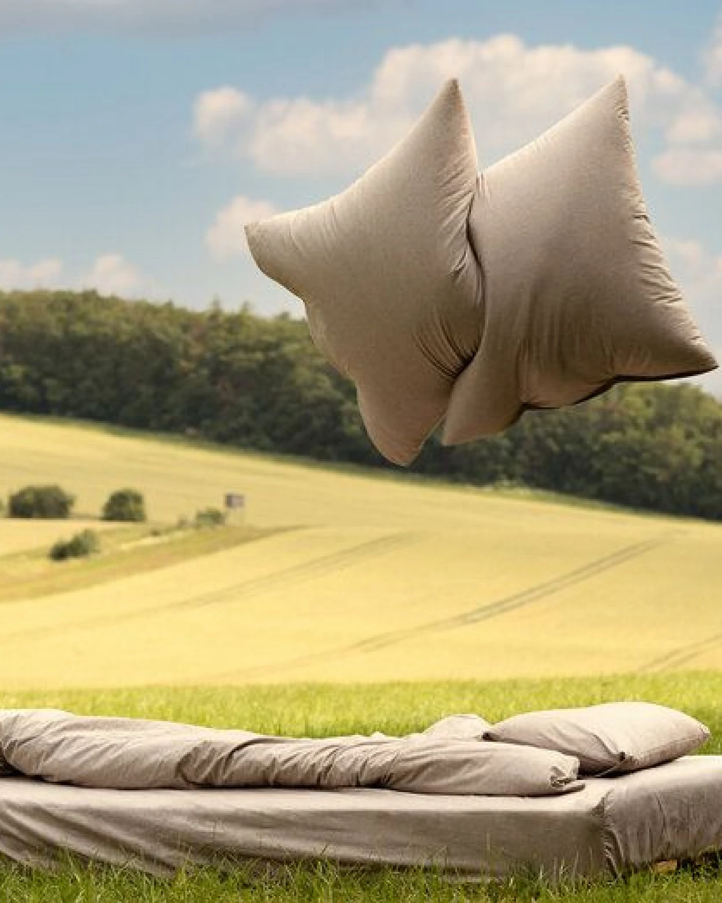 noca Terra, klimapositiver Kissenbezug aus 100% Bio-Baumwolle, Braun Melange – Ansicht 2