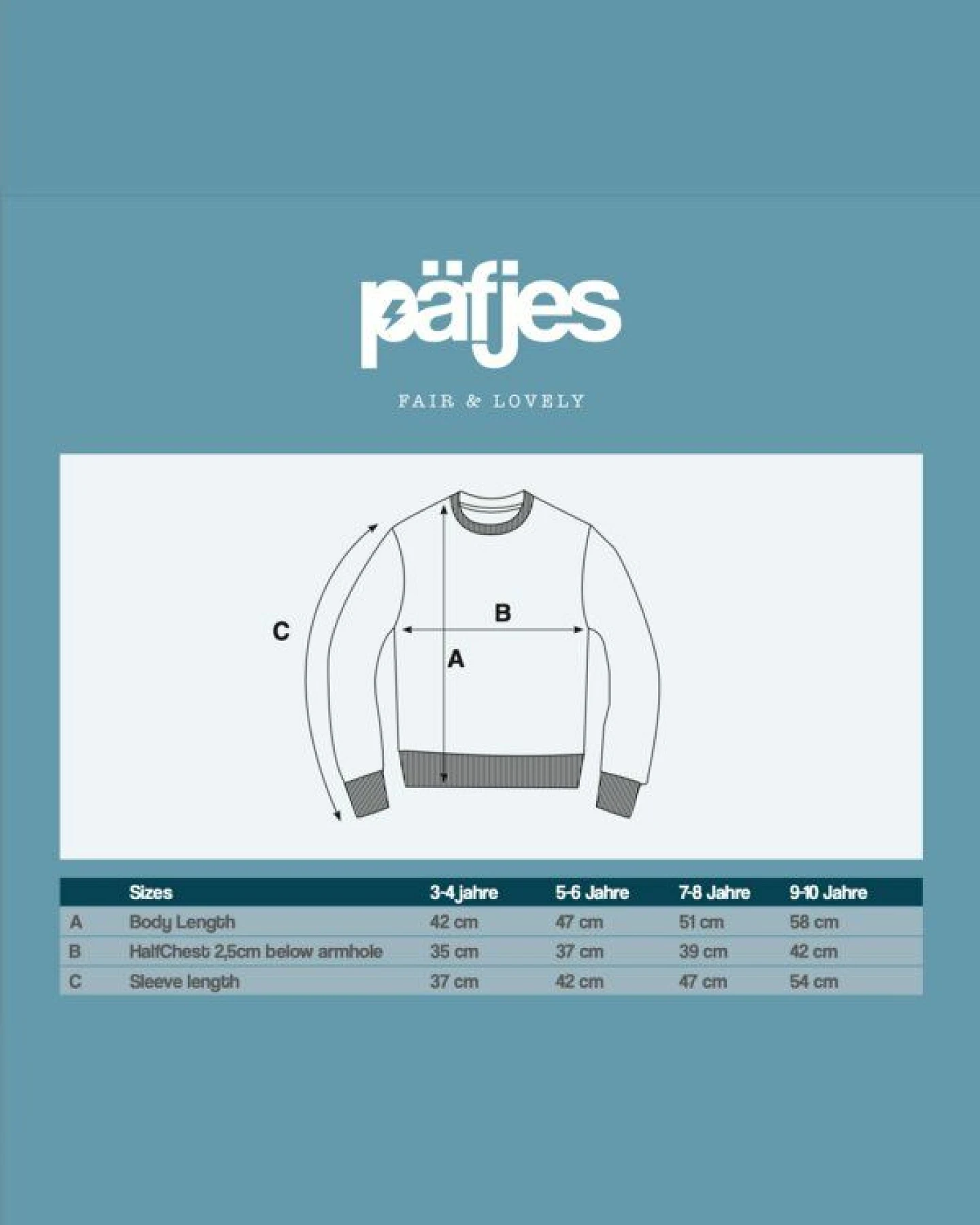 päfjes Ping Pong Tischtennis - Kinder Bio Sweater - Organic Cotton - Gelb – Ansicht 3