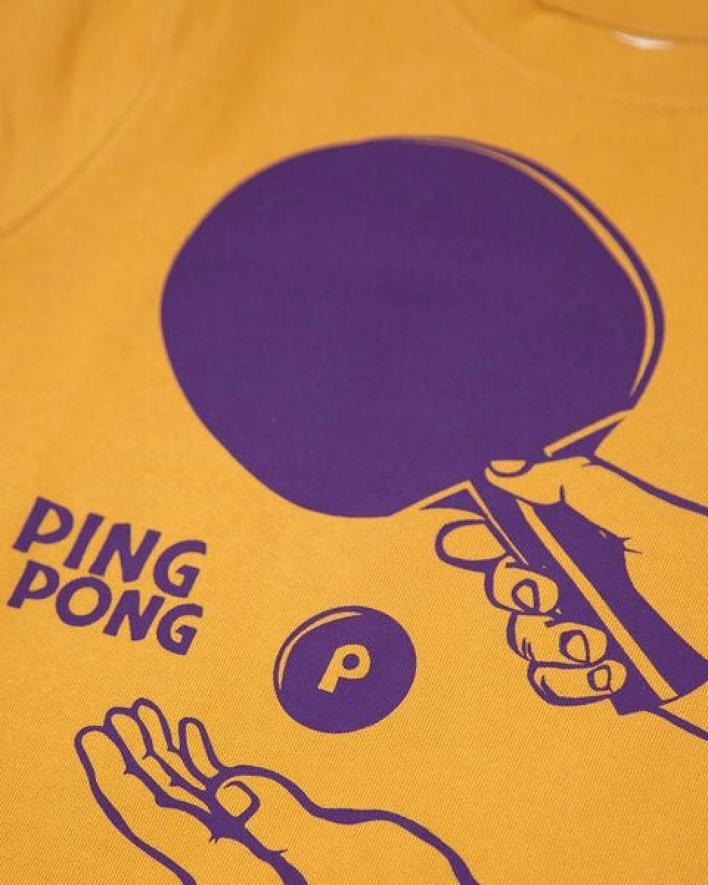 päfjes Ping Pong Tischtennis - Kinder Bio Sweater - Organic Cotton - Gelb – Ansicht 2