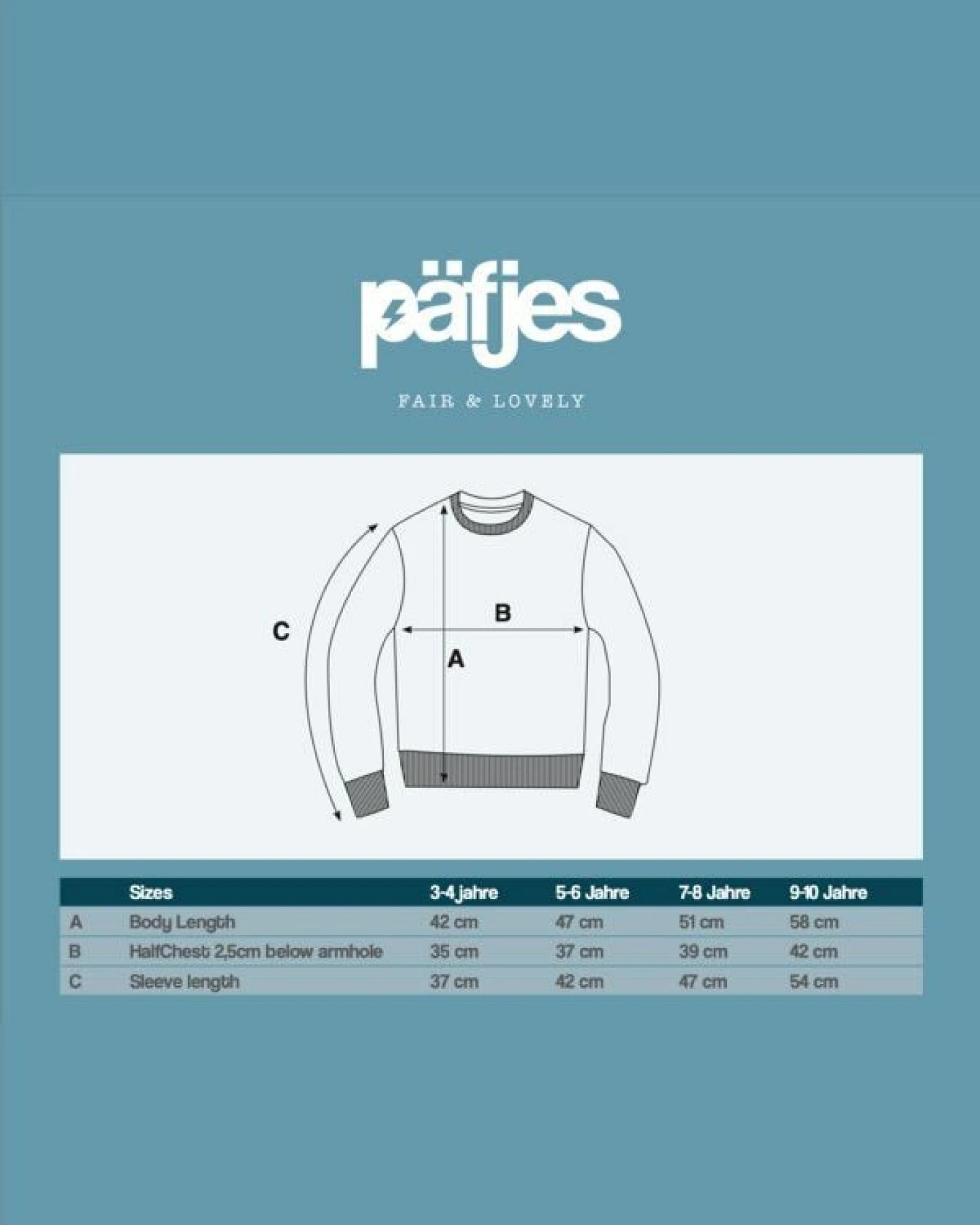 päfjes Ping Pong Tischtennis - Kinder Bio Sweater - Organic Cotton - Gelb – Ansicht 3