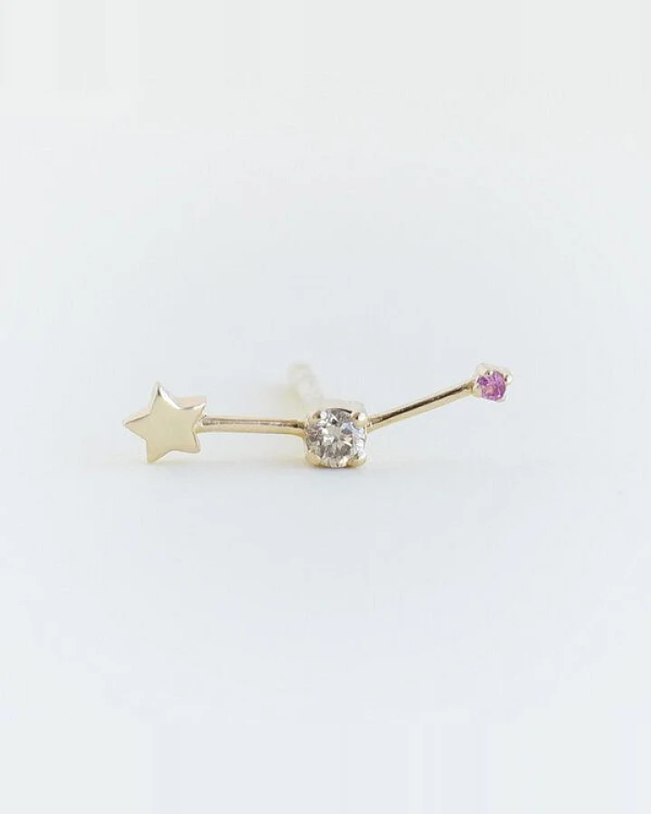 Eppi Goldener Ohrring mit Sternzeichen Aries