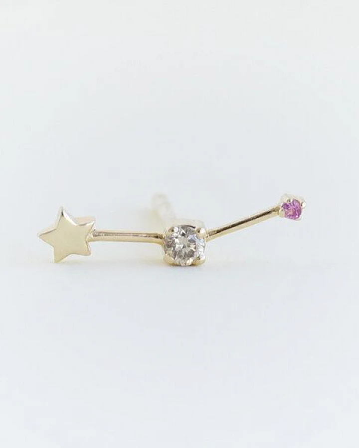Eppi Goldener Ohrring mit Sternzeichen Aries
