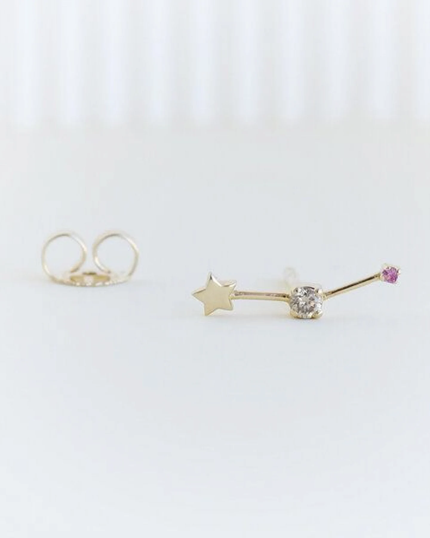 Eppi Goldener Ohrring mit Sternzeichen Aries – Ansicht 4