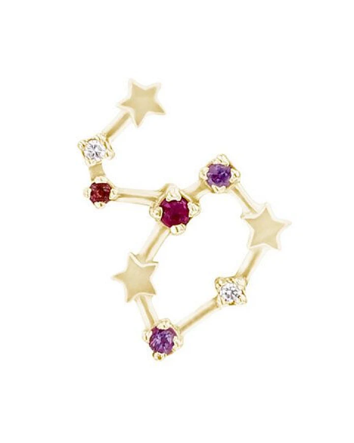 Eppi Goldener Ohrring mit Sternzeichen Leo
