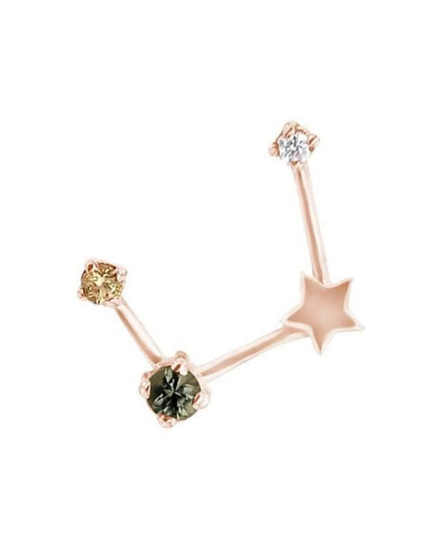 Eppi Goldener Ohrring mit Sternzeichen Virgo – Ansicht 4