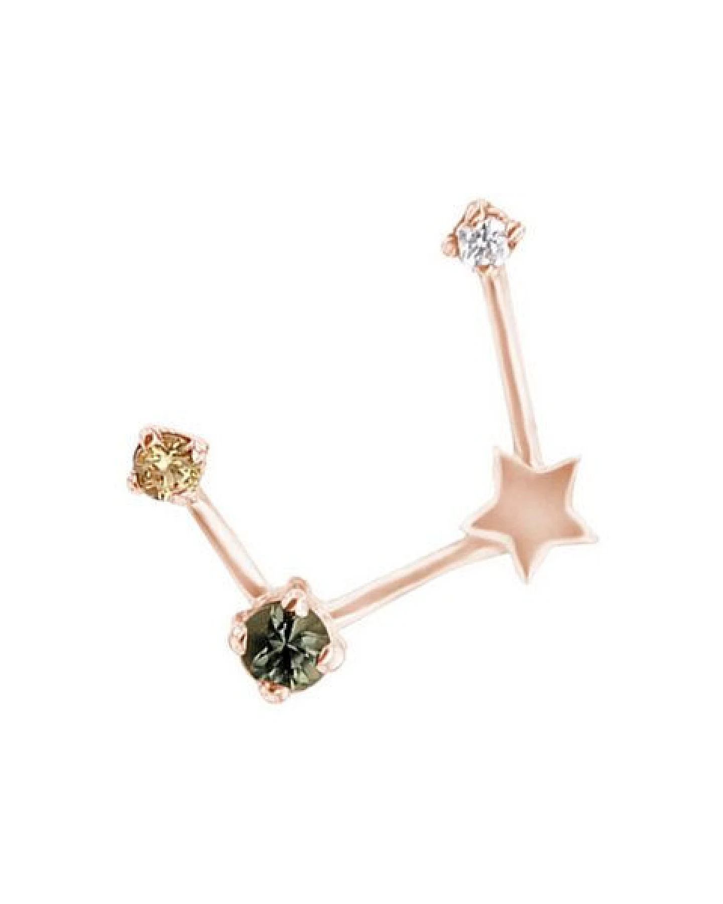 Eppi Goldener Ohrring mit Sternzeichen Virgo – Ansicht 4