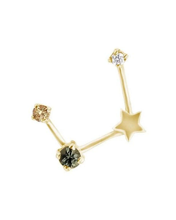 Eppi Goldener Ohrring mit Sternzeichen Virgo