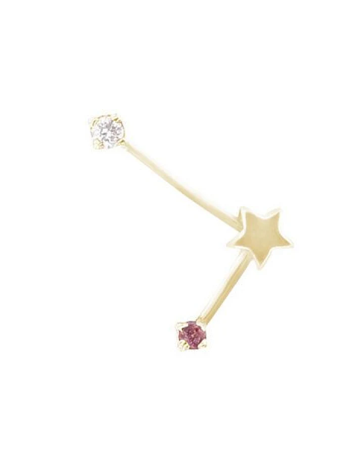 Eppi Goldener Ohrring mit Sternzeichen Libra