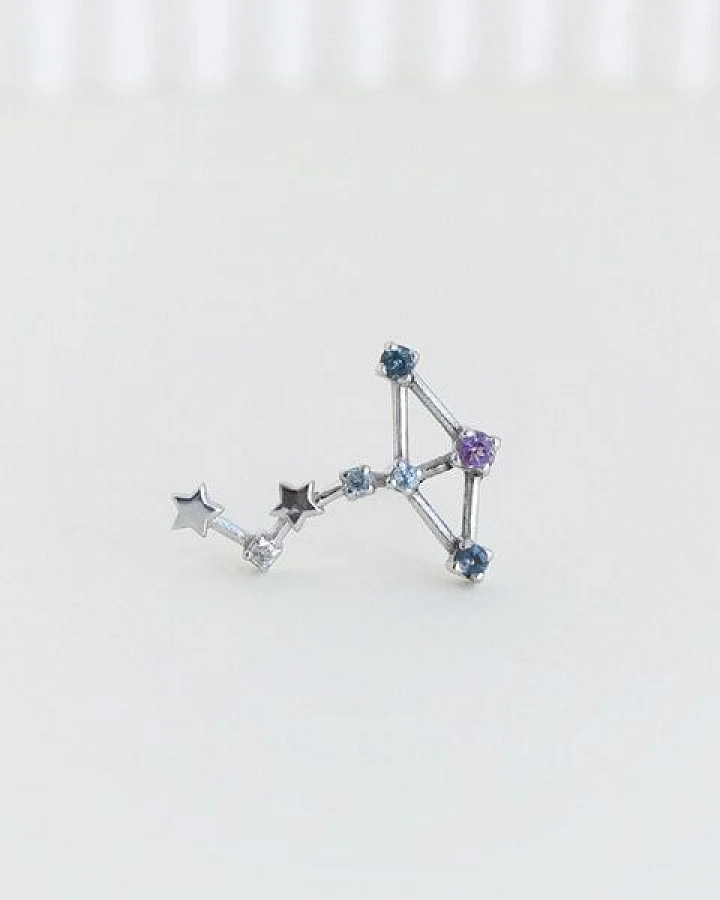 Eppi Goldener Ohrring mit Sternzeichen Scorpio