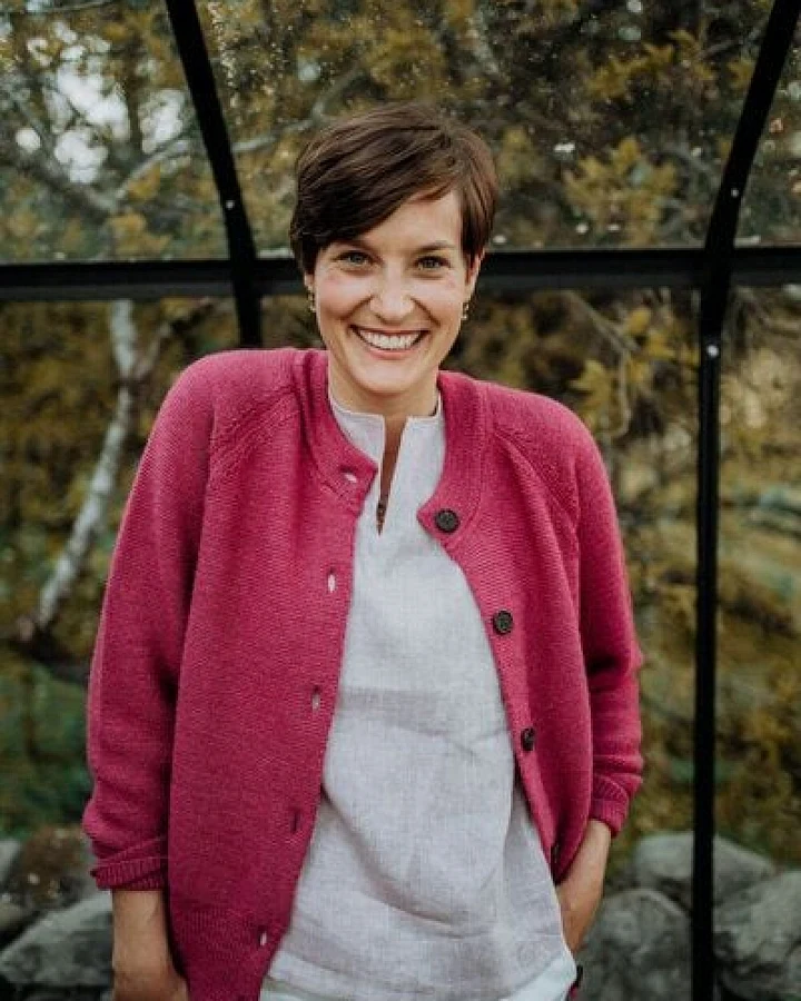 Grenz/gang Strick Cardigan ELEONORA_ Zero Waste aus Schurwolle (kbT)
