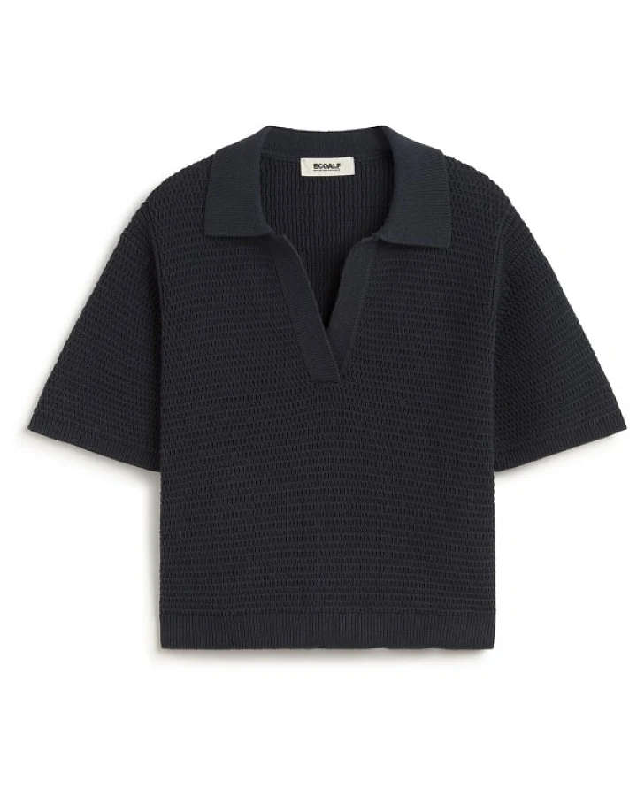 Ecoalf - Women's Anna Knit - Polo-Shirt Gr XS schwarz