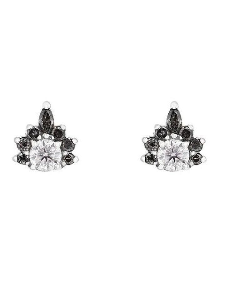 Eppi Ohrringe mit Moissaniten und Salt and Pepper Diamanten Kruno