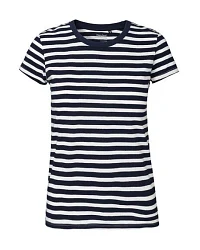 Weiß/Navy gestreift