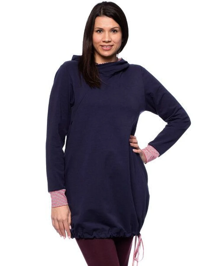 Milchshake FRIEDA kuschelweiches Umstands-Stillhoodiekleid aus Bio Baumwolle