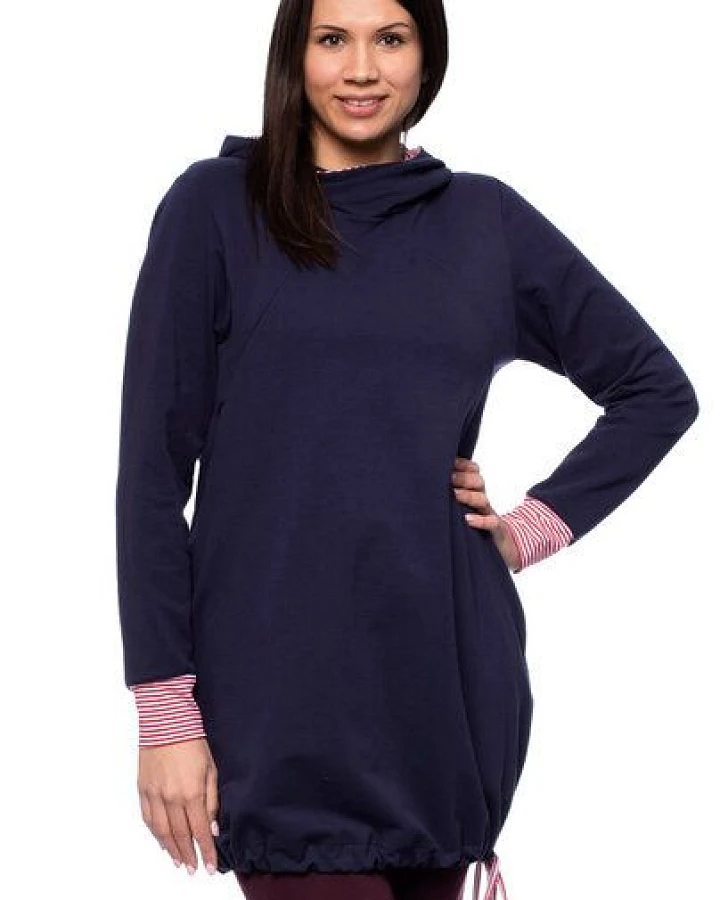 Milchshake FRIEDA kuschelweiches Umstands-Stillhoodiekleid aus Bio Baumwolle