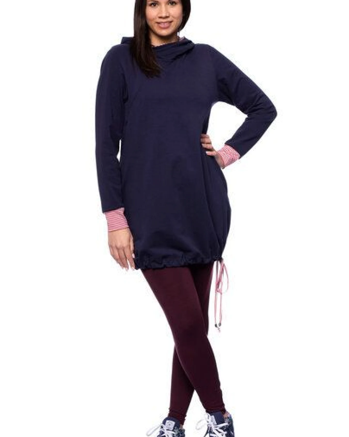 Milchshake FRIEDA kuschelweiches Umstands-Stillhoodiekleid aus Bio Baumwolle – Ansicht 2