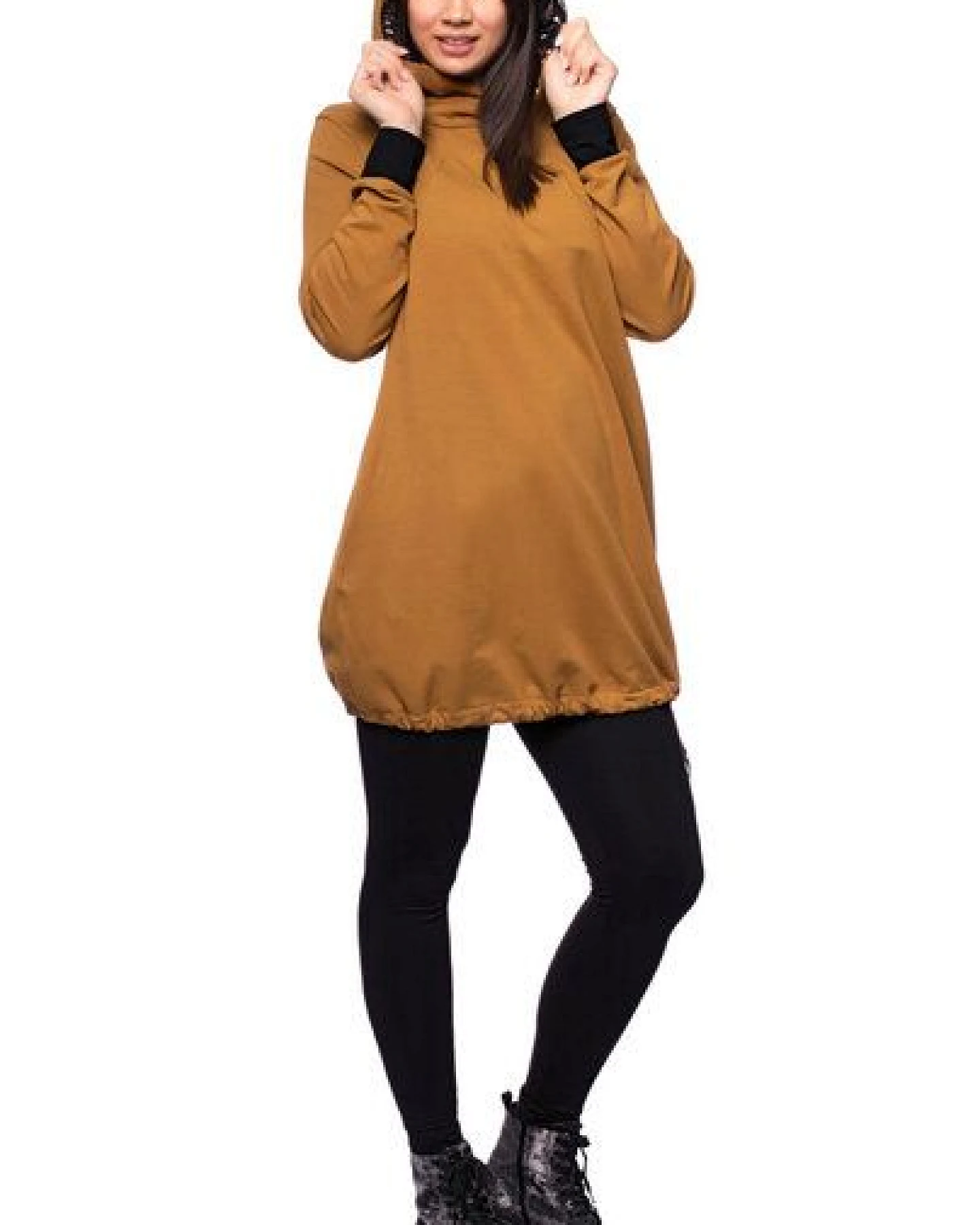 Milchshake FRIEDA kuschelweiches Umstands-Stillhoodiekleid aus Bio Baumwolle – Ansicht 2