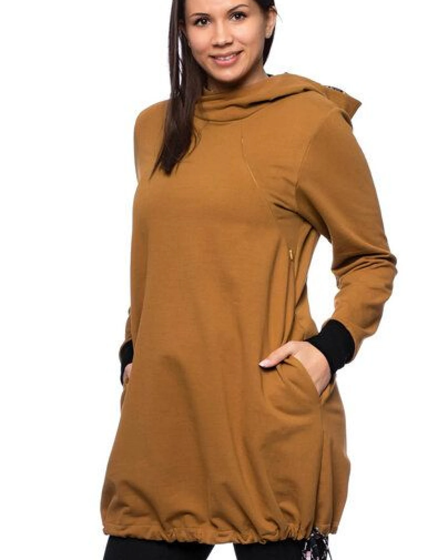 Milchshake FRIEDA kuschelweiches Umstands-Stillhoodiekleid aus Bio Baumwolle – Ansicht 3