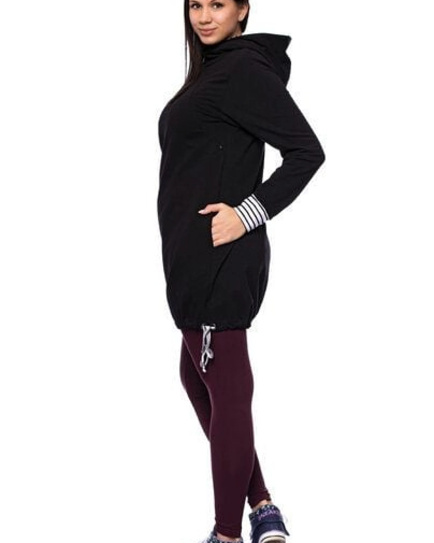 Milchshake FRIEDA kuschelweiches Umstands-Stillhoodiekleid aus Bio Baumwolle – Ansicht 4
