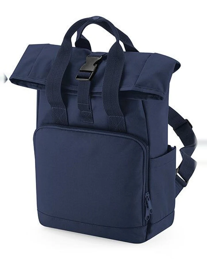 BagBase Recycled Mini Twin Handle Roll-Top Backpack Rucksack und Handtasche
