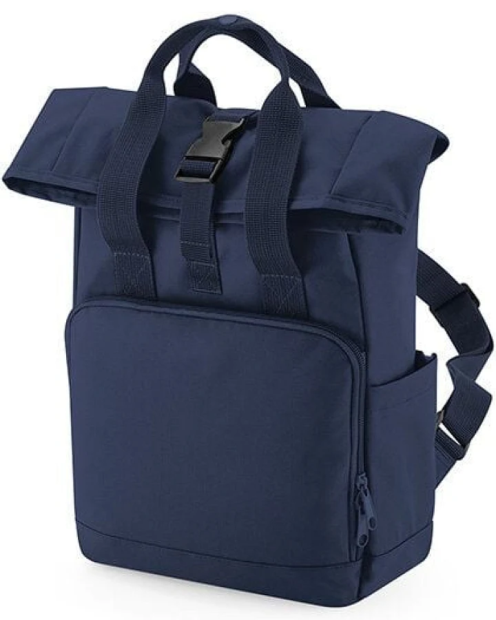 BagBase Recycled Mini Twin Handle Roll-Top Backpack Rucksack und Handtasche