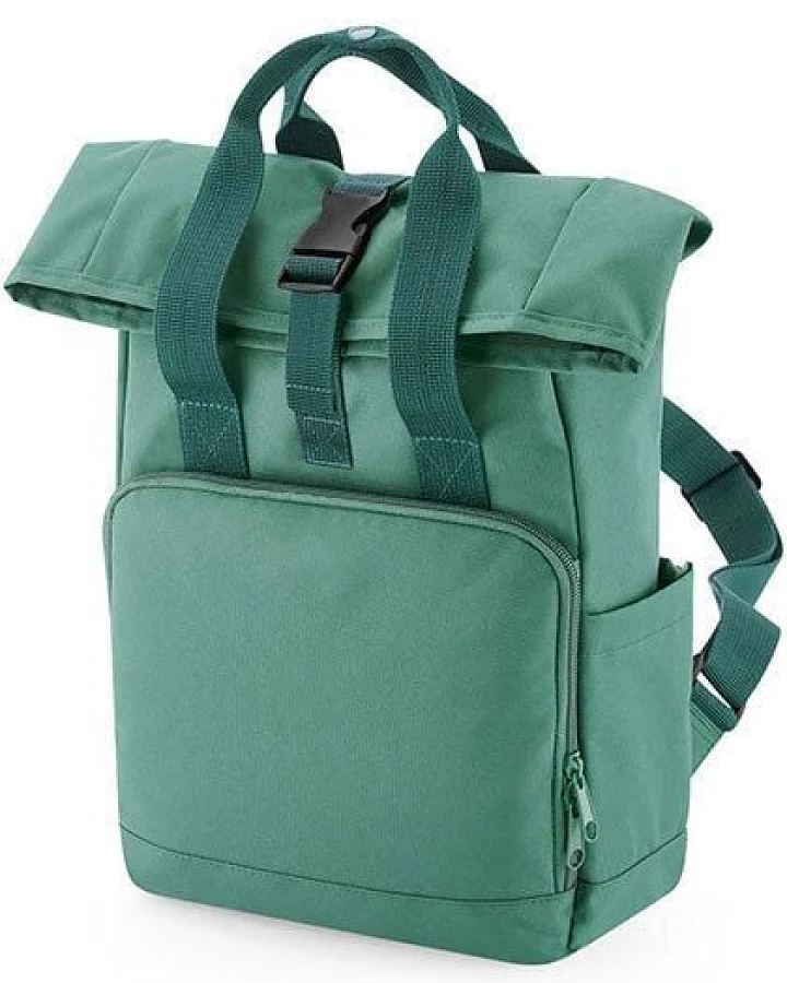 BagBase Recycled Mini Twin Handle Roll-Top Backpack Rucksack und Handtasche