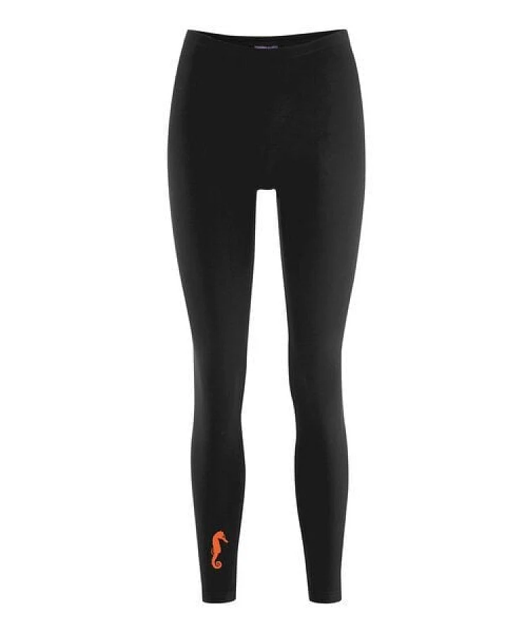 HANDGEDRUCKT Leggings aus Biobaumwolle " ZackHitti Zopp" Seepferdchen