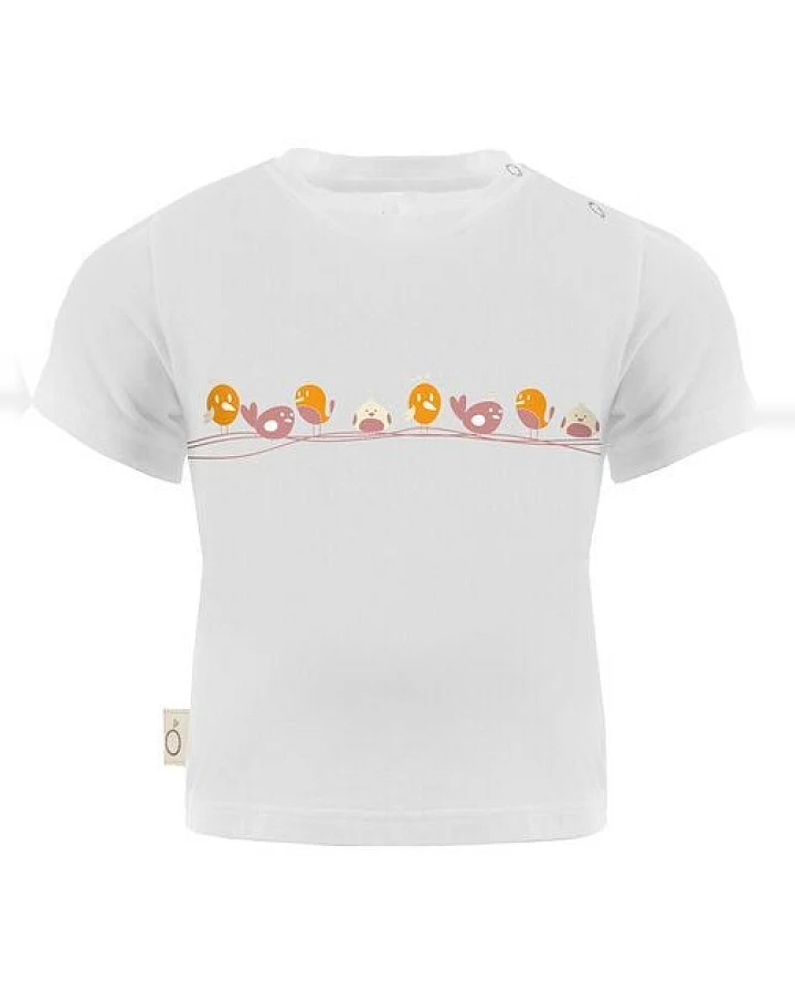 CORA happywear Alex Baby T-Shirt aus umweltfreundliche Eukalyptus Faser| Vögel