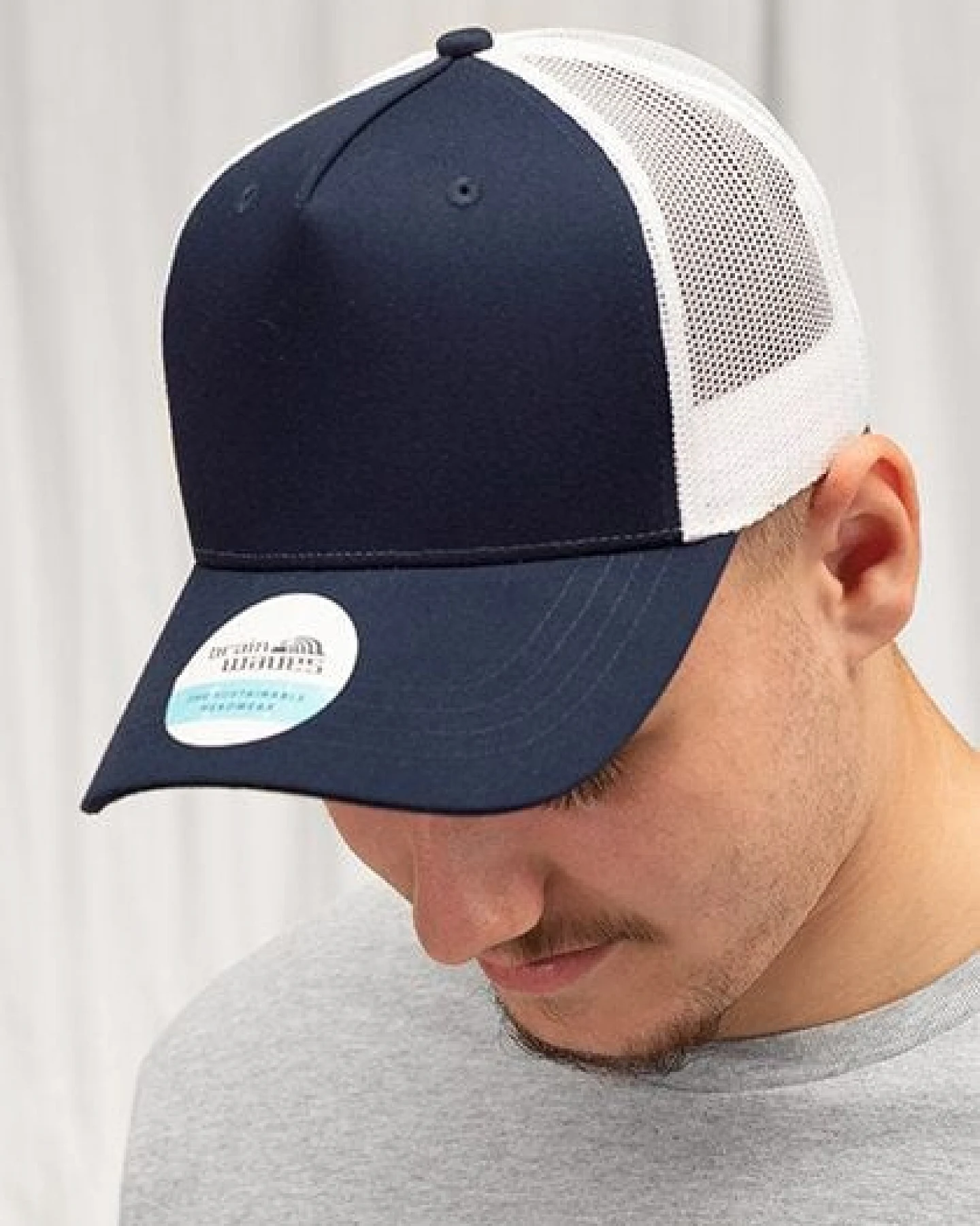 Basecap Trucker Mesh Cap Recycled Brain Waves Kappe 5 Panel – Ansicht 2