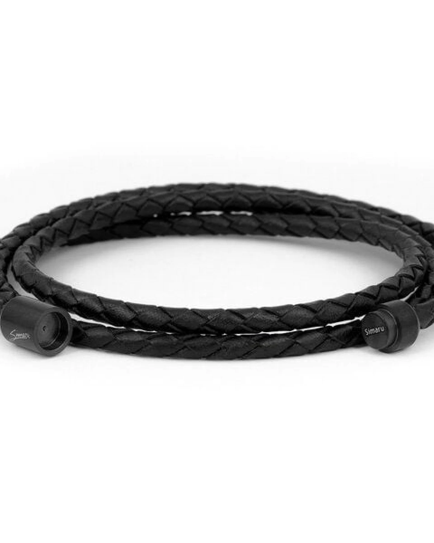 Simaru Echtleder Wickelarmband schwarz, Lederarmband für Damen und Herren mit Magnetverschluss – Ansicht 4