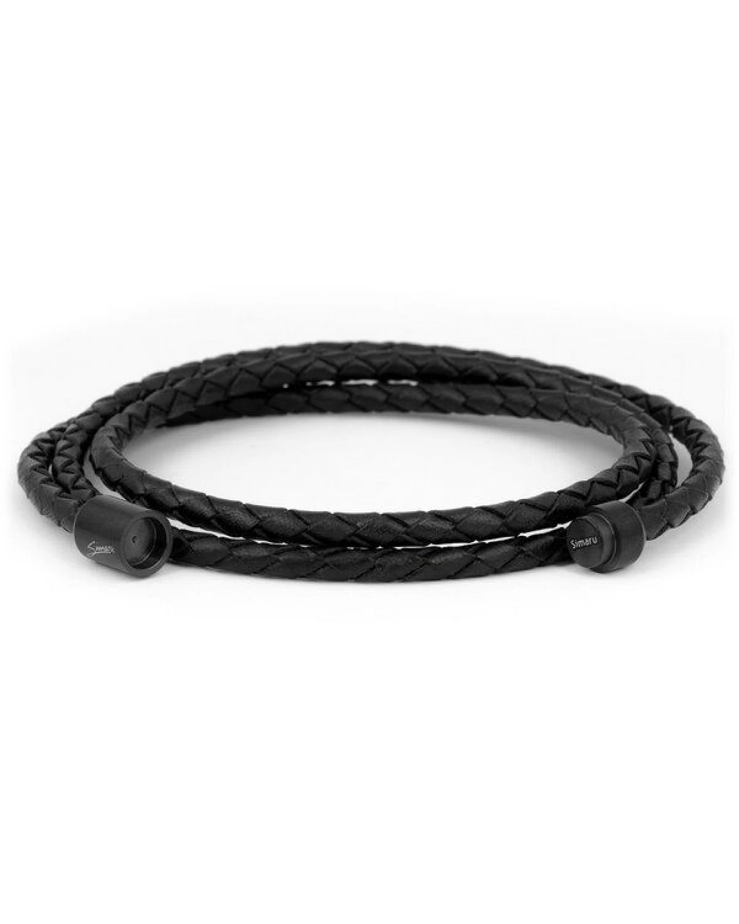 Simaru Echtleder Wickelarmband schwarz, Lederarmband für Damen und Herren mit Magnetverschluss – Ansicht 4