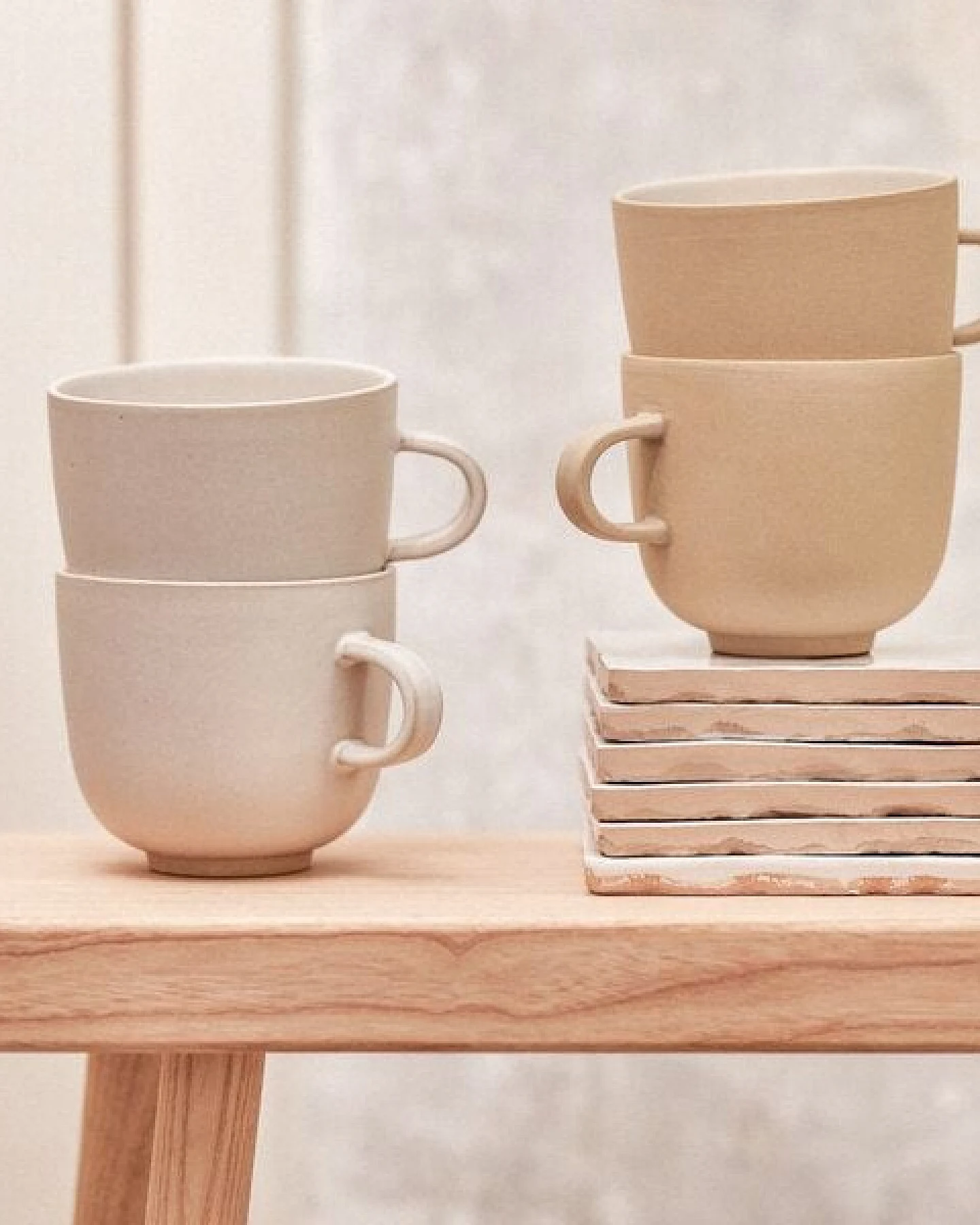 onomao Handgemachte Große Tasse aus Steinzeug – Ansicht 3