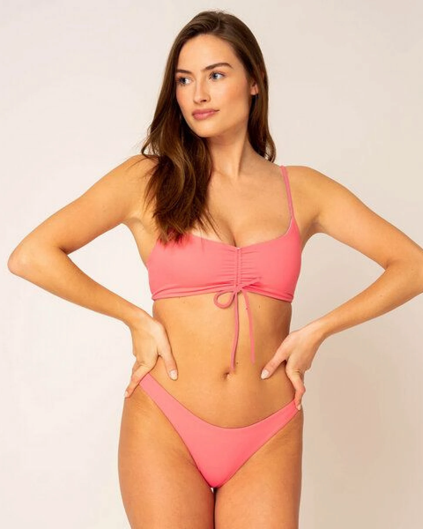 Woodlike Ocean Drawstring Bikini Top - wendebar – Ansicht 3