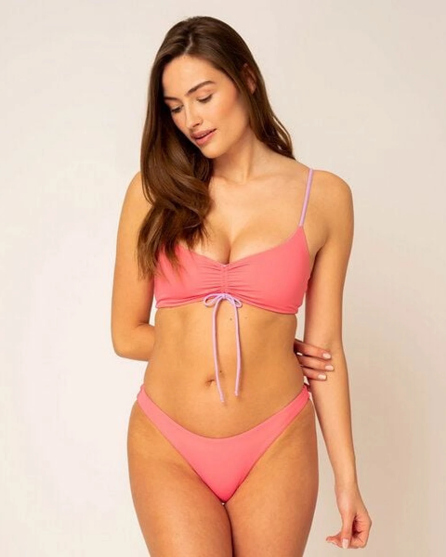 Woodlike Ocean Drawstring Bikini Top - wendebar – Ansicht 3