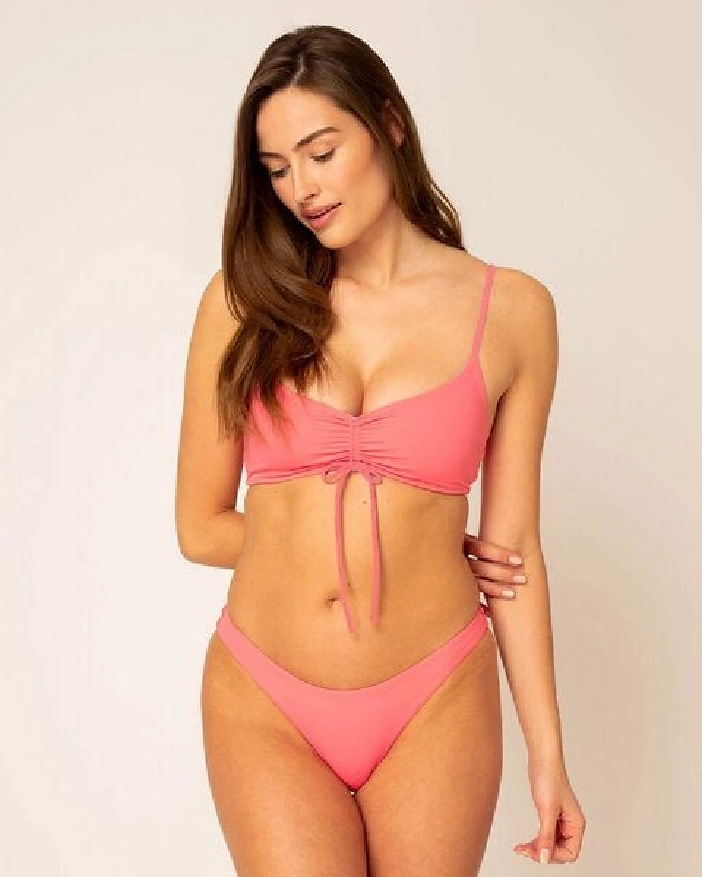 Woodlike Ocean Drawstring Bikini Top - wendebar – Ansicht 4