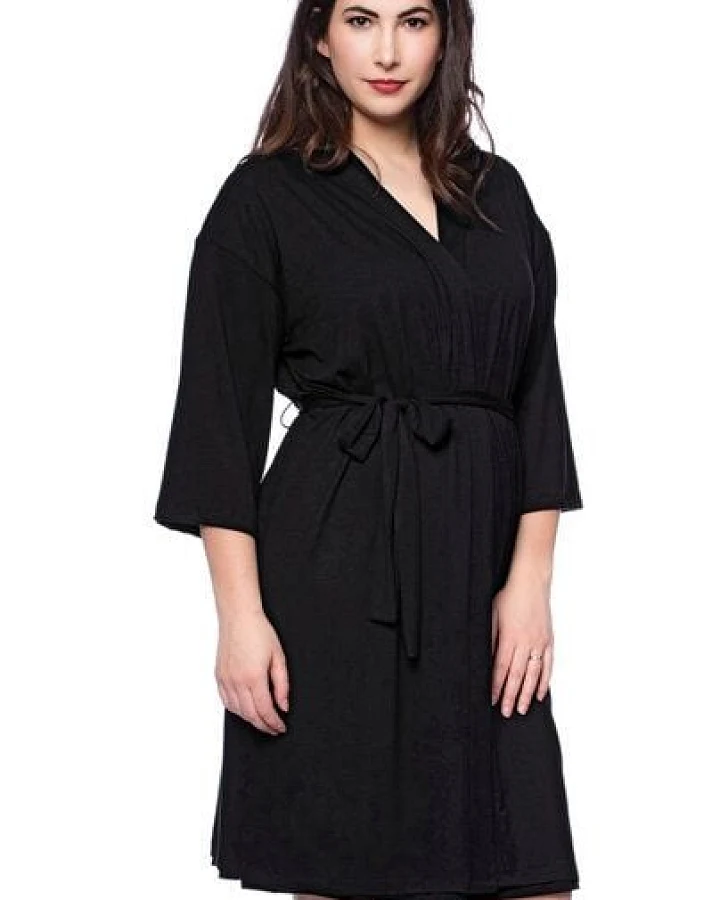 Milchshake Kimono Morgenmantel aus Bambus-Viskose
