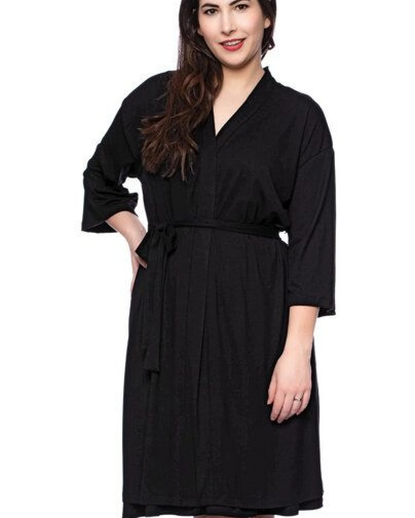 Milchshake Kimono Morgenmantel aus Bambus-Viskose – Ansicht 4