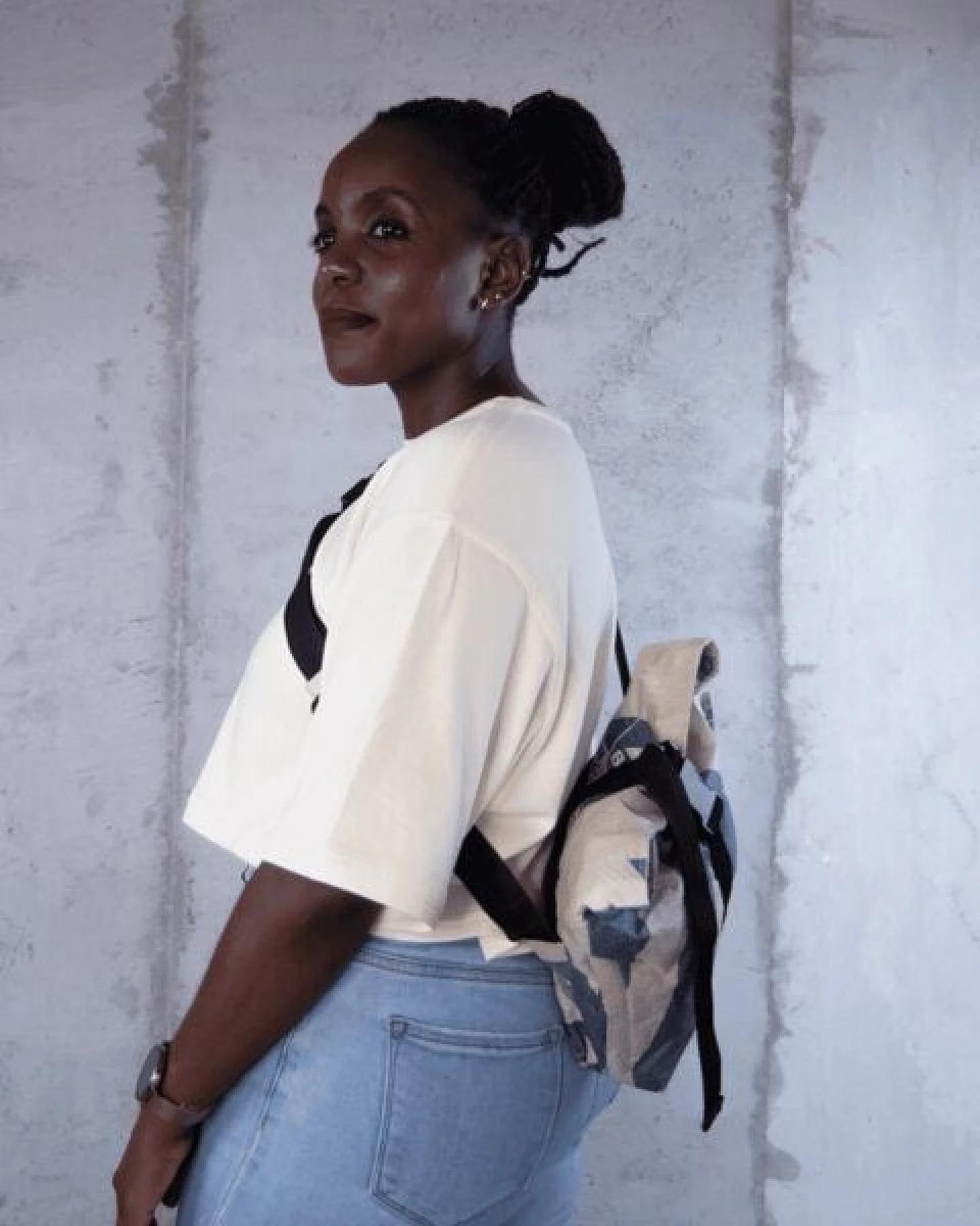 Nyuzi Blackwhite Upcycling Crossbodybag – Ansicht 2